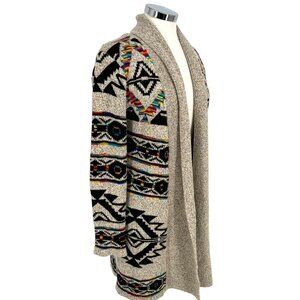 Northern Angel Anthropologie Aztec Southwest Cardigan Sweater Beige Size Small